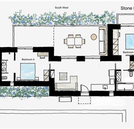 5 bedroom luxury villa with infinity pool, sea views and tennis court near Chania, sleeps 10